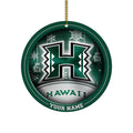 Hawaii Rainbow Warriors Circle Aluminium Custom Ornament 2 Side Trending New Arrivals H52912 ETUG311023