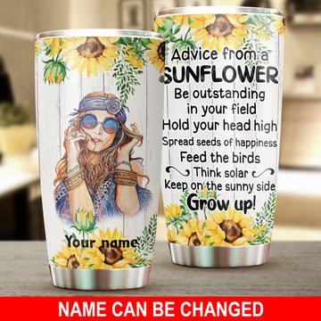 Personalized Hippie Tumbler, Personalized Gift for Hippie Life, Hippie Lovers