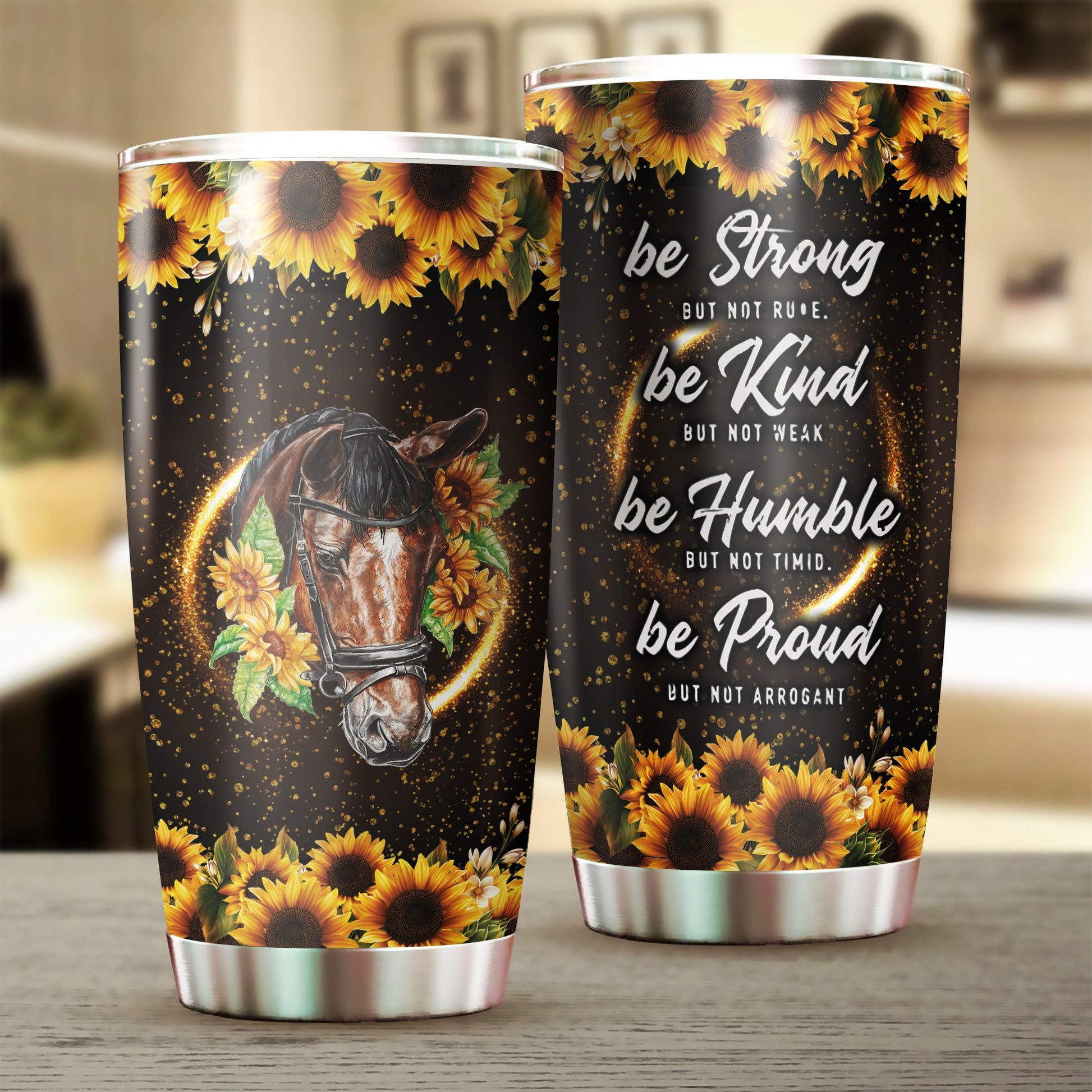 Horse Tumbler, Gift for Horse Lovers 20 OZ Car Mug