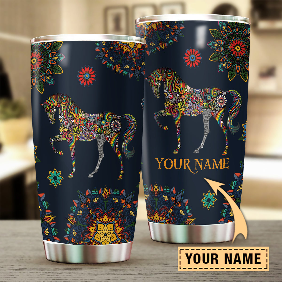 Personalized Horse Tumbler, Personalized Gift for Horse Lovers