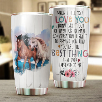 Horse Tumbler, Gift for Couples, Husband, Wife, Parents, Lovers, Gift for Horse Lovers - TB1005