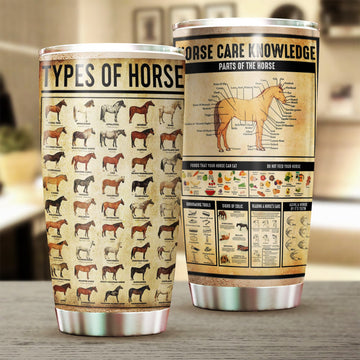 Horse Tumbler, Gift for Horse Lovers 20 OZ Car Cup Cap