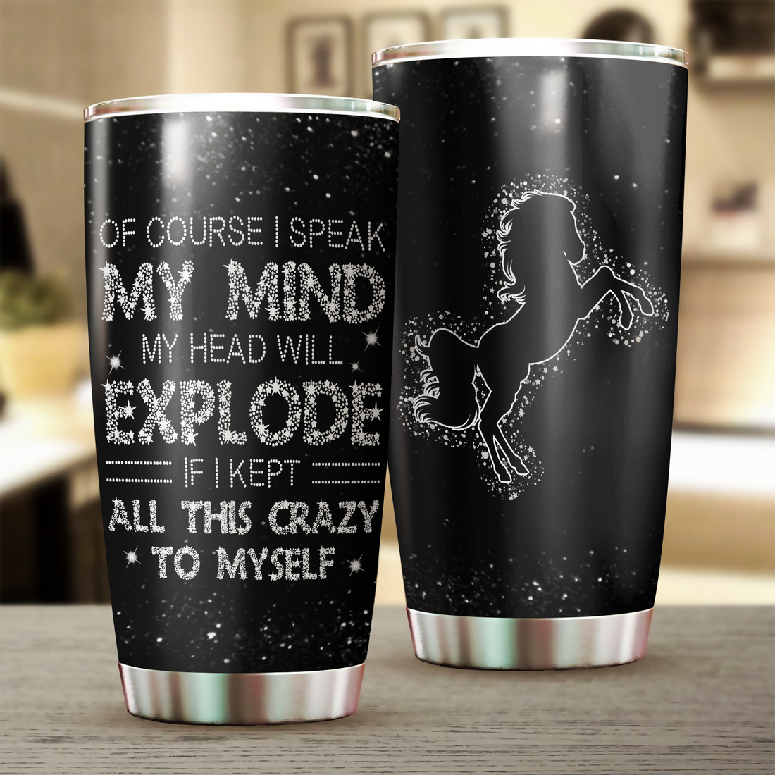 Horse Tumbler, Gift for Horse Lovers - TB252PA - BMGifts (formerly Best Memorial Gifts)