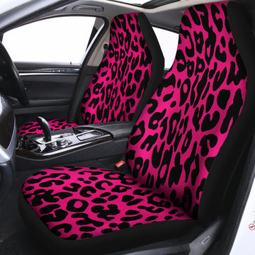 Hot Pink Leopard Print Universal Fit Car Seat Covers