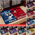 House Divided Doormat Custom Husband Name, Wife Name And Choose Any Team, Sport Team Doormat, Home Decorations