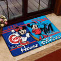 House Divided Doormat Custom Husband Name, Wife Name And Choose Any Team, Sport Team Doormat, Home Decorations