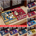 House Divided Doormat Custom Husband Name, Wife Name And Choose Any Team, Sport Team Doormat, Home Decorations
