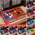 House Divided Doormat Custom Husband Name, Wife Name And Choose Any Team, Sport Team Doormat, Home Decorations