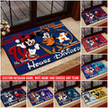 House Divided Doormat Custom Husband Name, Wife Name And Choose Any Team, Sport Team Doormat, Home Decorations