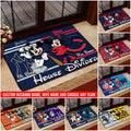 House Divided Doormat Custom Husband Name, Wife Name And Choose Any Team, Sport Team Doormat, Home Decorations