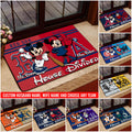 House Divided Doormat Custom Husband Name, Wife Name And Choose Any Team, Sport Team Doormat, Home Decorations