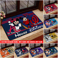 House Divided Doormat Custom Husband Name, Wife Name And Choose Any Team, Sport Team Doormat, Home Decorations