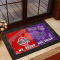 House Divided Doormat Personalized Your Name And Team, Sport Doormat, Gifts For Sport Fan