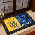 House Divided Doormat Personalized Your Name And Team, Sport Doormat, Gifts For Sport Fan