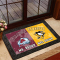 House Divided Doormat Personalized Your Name And Team, Sport Doormat, Gifts For Sport Fan