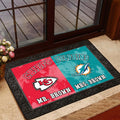 House Divided Doormat Personalized Your Name And Team, Sport Doormat, Gifts For Sport Fan