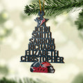 Houston Texans 3 Layered Piece Wooden Ornament Custom Names And Choose Number Of Names, Sport Team And Christmas Tree Ornament, Sport Gifts ETRG-51794