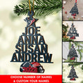 Houston Texans 3 Layered Piece Wooden Ornament Custom Names And Choose Number Of Names, Sport Team And Christmas Tree Ornament, Sport Gifts ETRG-51794