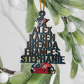 Houston Texans 3 Layered Piece Wooden Ornament Custom Names And Choose Number Of Names, Sport Team And Christmas Tree Ornament, Sport Gifts ETRG-51794