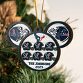 Houston Texans 3 Layered Piece Wooden Ornament Custom Your Family Name And Choose Your Number Of Names, Sport Decorations, Ornament For Sport Lover ETRG-52267