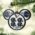 Houston Texans 3 Layered Piece Wooden Ornament Custom Your Family Name And Choose Your Number Of Names, Sport Decorations, Ornament For Sport Lover ETRG-52267