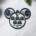 Houston Texans 3 Layered Piece Wooden Ornament Custom Your Family Name And Choose Your Number Of Names, Sport Decorations, Ornament For Sport Lover ETRG-52267