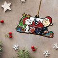 Houston Texans 3 Layered Piece Wooden Ornament Custom Your Family Name, SN And Charlie Brown Ornament, Gift For Sport Lovers, Sport Hanging Decorations EHIVM-52349