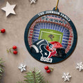 Houston Texans 3 Layered Piece Wooden Ornament Your Family Name And Year, Sport Ornament, Fan Gifts, Hanging Decoration EHIVM-52183
