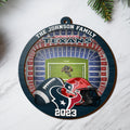 Houston Texans 3 Layered Piece Wooden Ornament Your Family Name And Year, Sport Ornament, Fan Gifts, Hanging Decoration EHIVM-52183