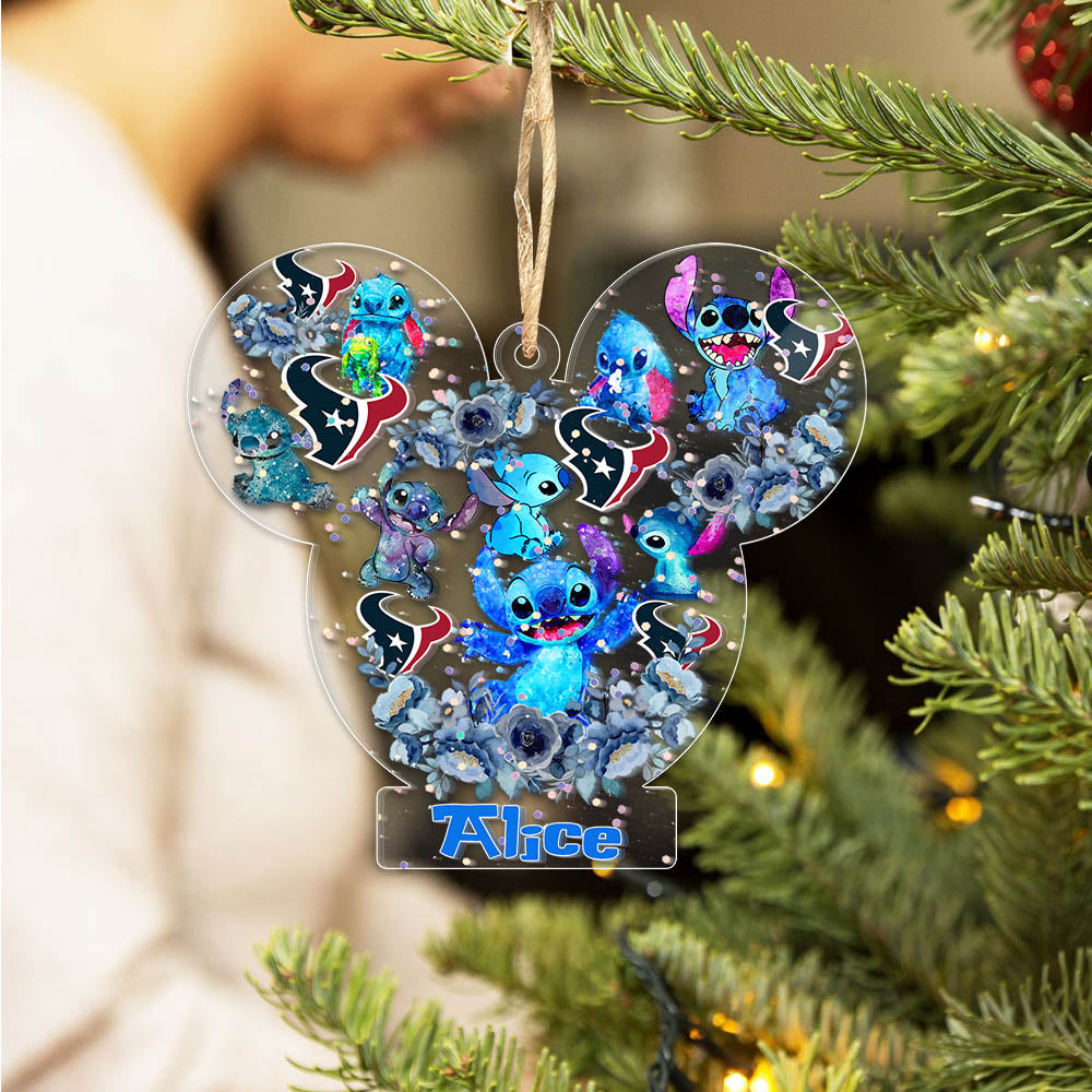 Houston Texans Acrylic Ornament Personalized Your Name , Football Team With St Acrylic Ornament, Sport Gifts, Home Decorations ETHY-52630