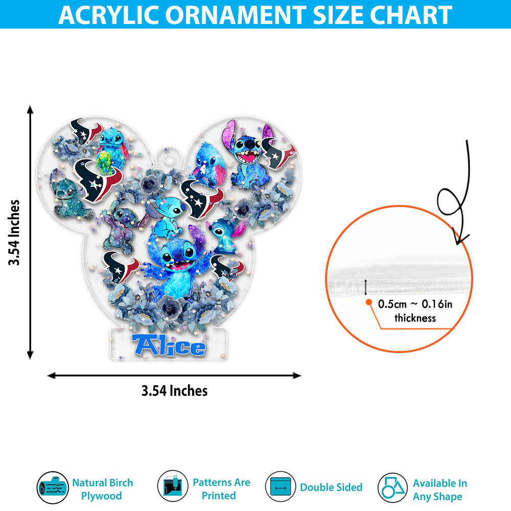 Houston Texans Acrylic Ornament Personalized Your Name , Football Team With St Acrylic Ornament, Sport Gifts, Home Decorations ETHY-52630