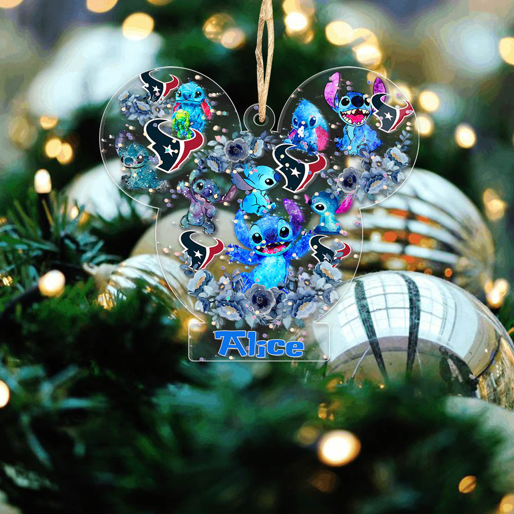 Houston Texans Acrylic Ornament Personalized Your Name , Football Team With St Acrylic Ornament, Sport Gifts, Home Decorations ETHY-52630