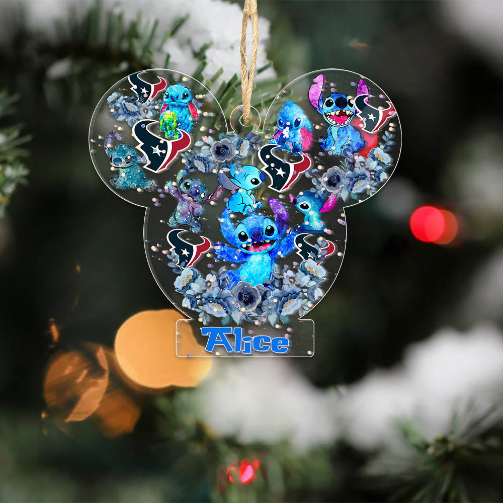 Houston Texans Acrylic Ornament Personalized Your Name , Football Team With St Acrylic Ornament, Sport Gifts, Home Decorations ETHY-52630