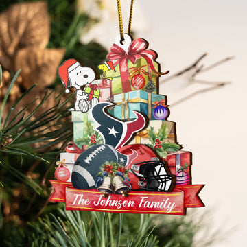Houston Texans And SN 2 Layered Piece Wooden Ornament Custom Your Family Name, Sport Ornament, Fan Gifts, Hanging Decorations EHIVM-52192