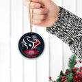 Houston Texans Circle Aluminium Custom Ornament 2 Side Trending New Arrivals H52912 ETUG311023
