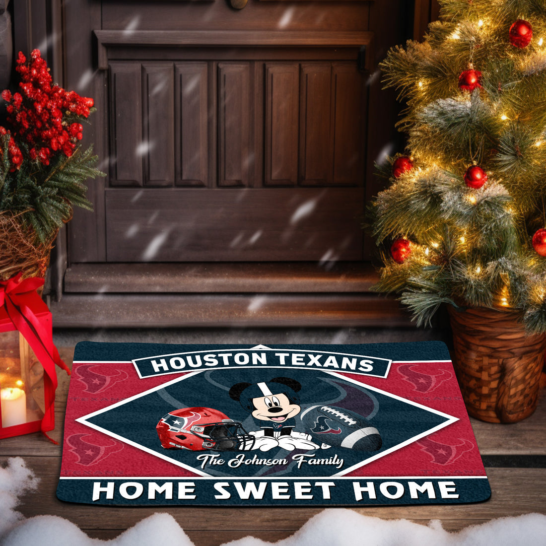 Houston Texans Doormat Custom Your Family Name, Sport Team And MK Doormat, FootBall Fan Gifts EHIVM-52721