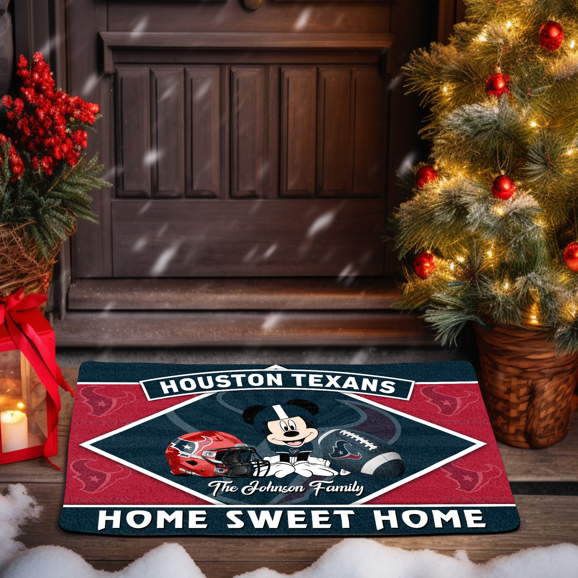 Houston Texans Doormat Custom Your Family Name, Sport Team And MK Doormat, FootBall Fan Gifts EHIVM-52721