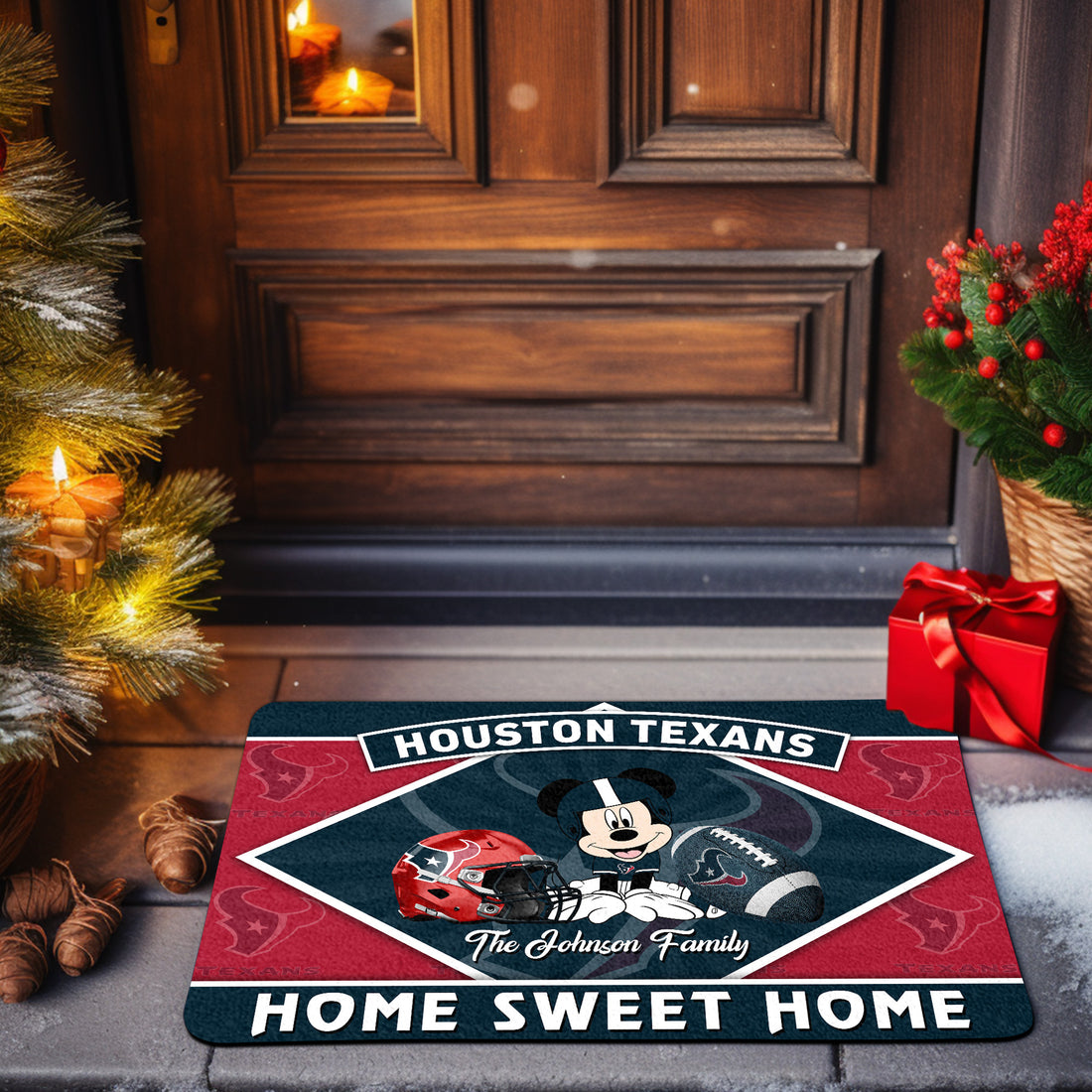 Houston Texans Doormat Custom Your Family Name, Sport Team And MK Doormat, FootBall Fan Gifts EHIVM-52721