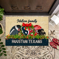 Houston Texans Doormat Personalized Your Name, Sport Team Doormat, Christmas Gifts For Football Fan, Home Decor ETHY-52726
