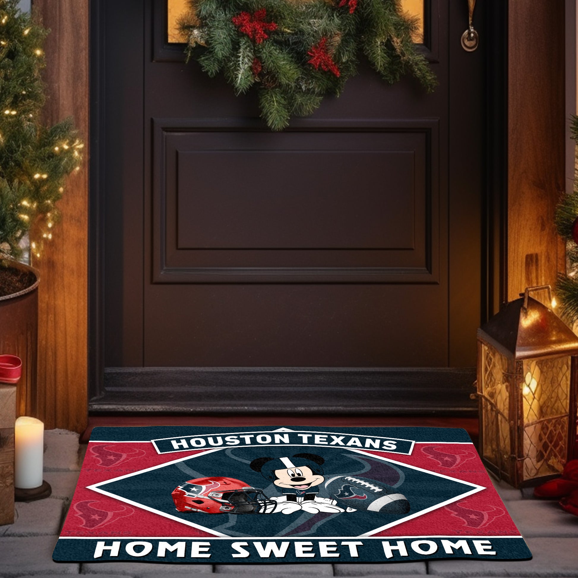 Houston Texans Doormat, Sport Team And MK Doormat, FootBall Fan Gifts EHIVM-52641