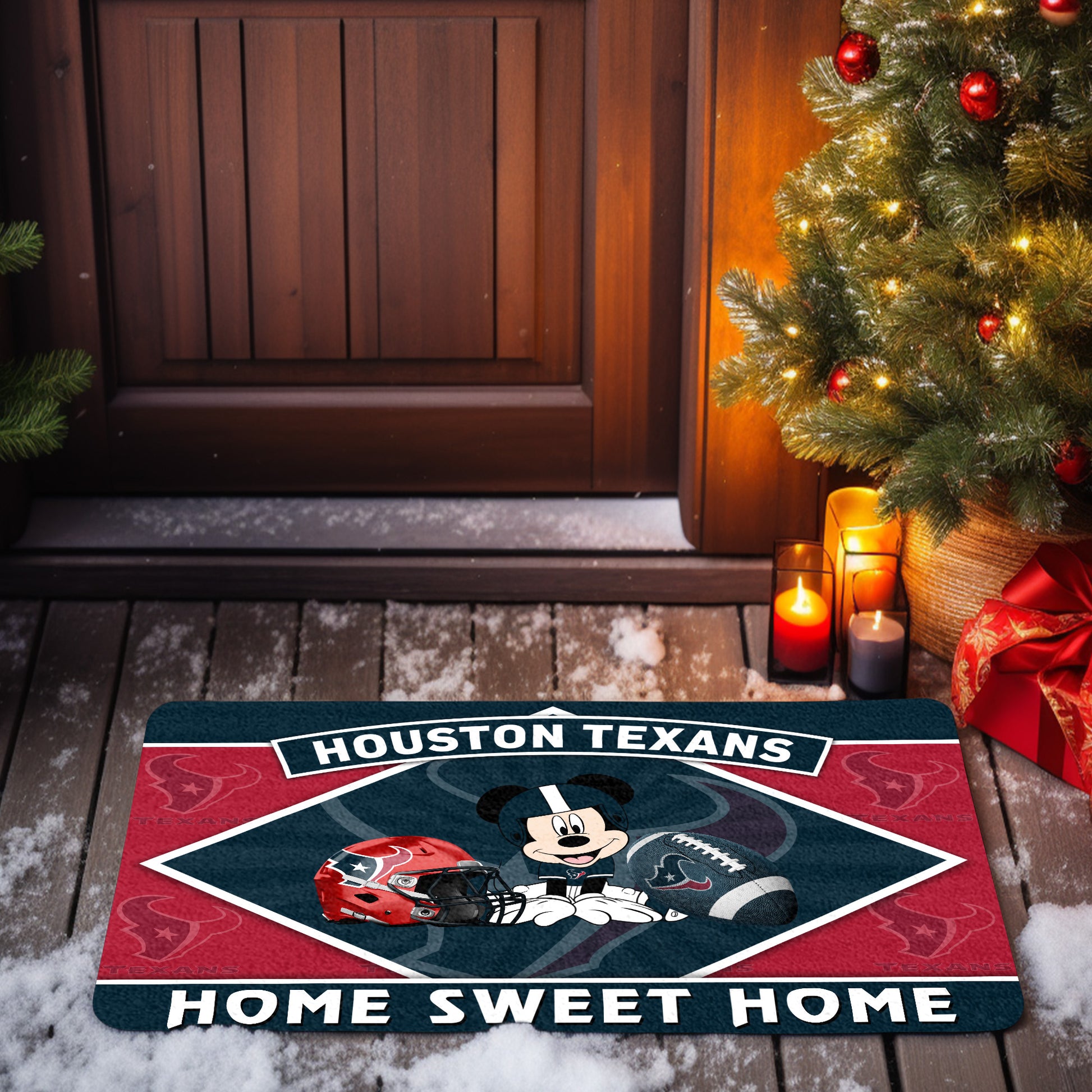 Houston Texans Doormat, Sport Team And MK Doormat, FootBall Fan Gifts EHIVM-52641