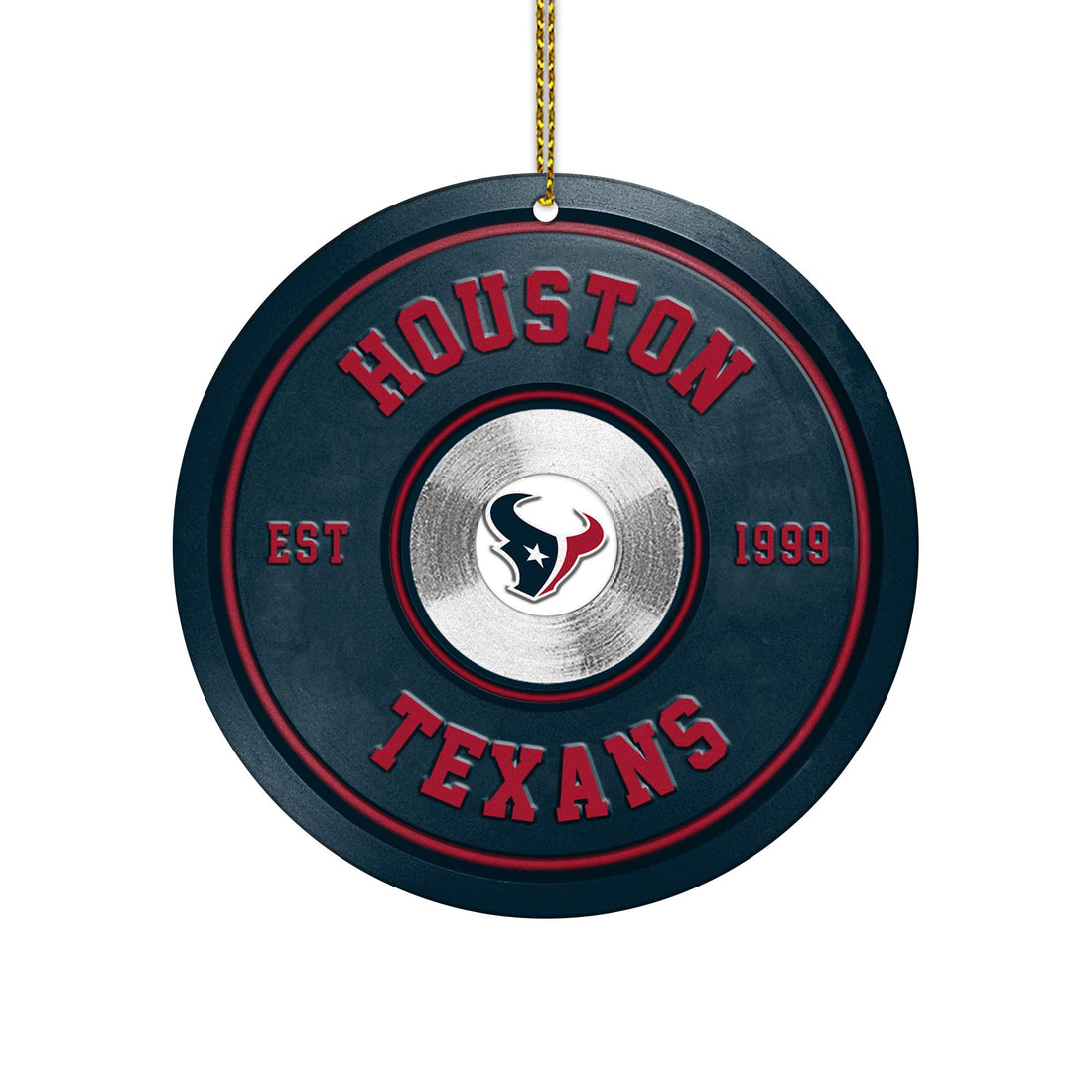 Houston Texans Fitness Circle Aluminium Ornament 2 Side Trending New Arrivals H52883 ETUG311023