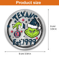 Houston Texans Grinch Circle Aluminium Ornament 2 Side Trending New Arrivals H52900 ETUG311023