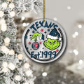 Houston Texans Grinch Circle Aluminium Ornament 2 Side Trending New Arrivals H52900 ETUG311023
