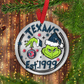 Houston Texans Grinch Circle Aluminium Ornament 2 Side Trending New Arrivals H52900 ETUG311023