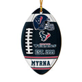 Houston Texans Wooden Ornament 2 Sides Personalized Your Name, Sport Team Ornament, Sport Hanging Decorations, Sport Gifts