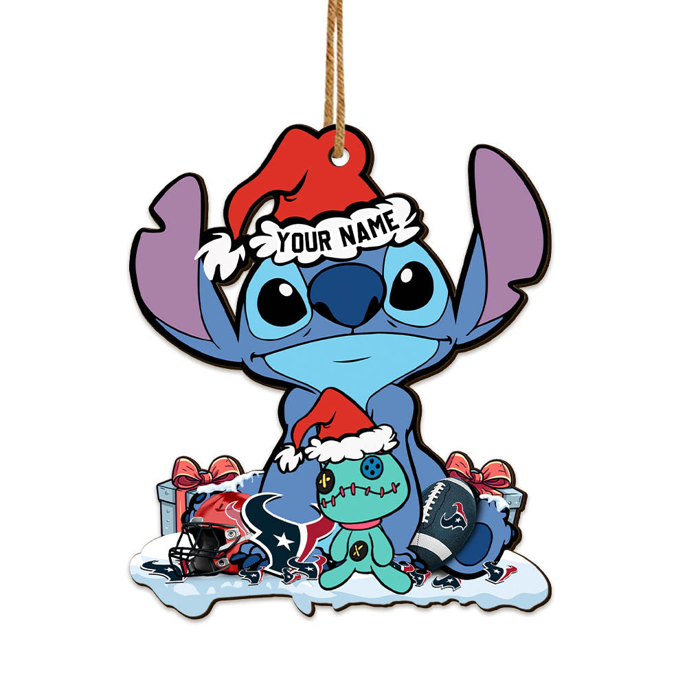 Houston Texans Wooden Ornament Personalized Your Name , Football Team And St Ornament, Christmas Gift For Football Fan ETHY-52633