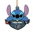 Houston Texans Wooden Ornament Personalized Your Name , Football Team And St With Heart Ornament, Football Fan Gifts ETHY-52631