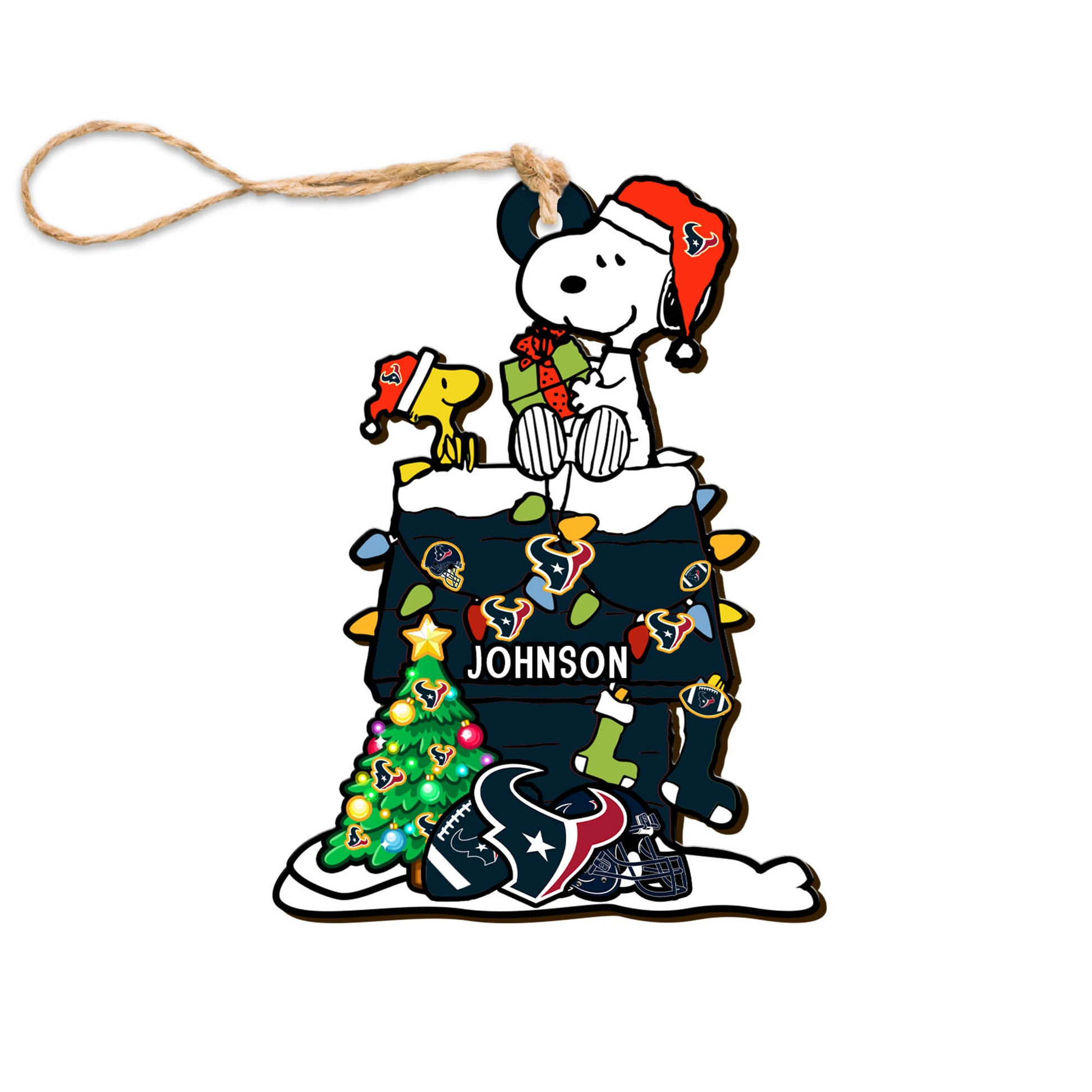 Houston Texans Wooden Ornament Personalized Your Name, SN Ornament, Christmas Gifts For Sport Lovers, Sport Home Decorations ETHY-52323