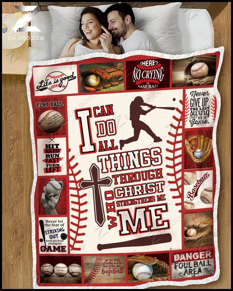 Blanket Baseball I Can Do All Things Through Christ - 5